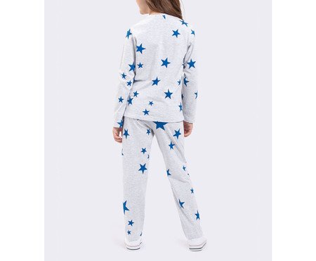 Pijama Manga Longa Infantil Shine Like A Star Branca | Westwing