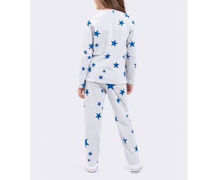 Pijama Manga Longa Infantil Shine Like A Star Branca | WestwingNow