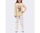 Pijama Manga Longa Infantil Xadrez Scooby Bege, Colorido | WestwingNow