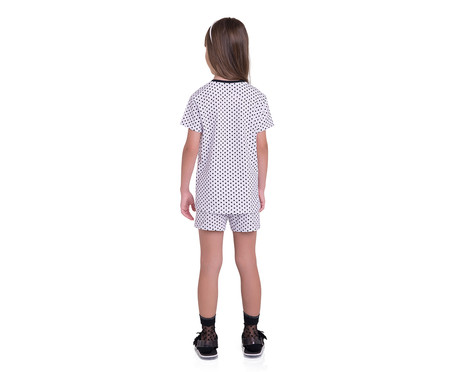 Pijama de Manga Curta Infantil Happiness Branco | WestwingNow