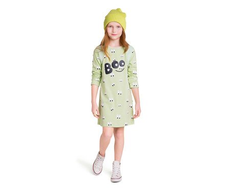 Camisola Manga Longa Infantil Boo Verde | Westwing