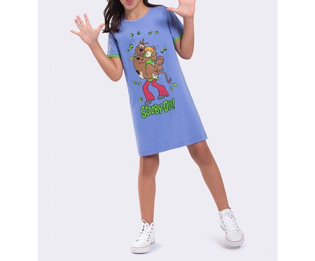 Camisola Manga Curta Infantil Scooby-Doo Mistery Brilha No Escuro Azul | Westwing