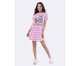 Camisola Manga Curta Listrado Rosa Tom And Jerry, Colorido | WestwingNow