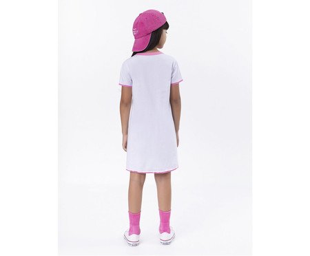 Camisola Manga Curta Infantil Caveira Charmosa Branco | Westwing