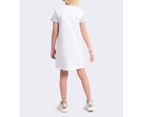 Camisola Manga Curta com Tapa Olho Edwiges Branco | Westwing