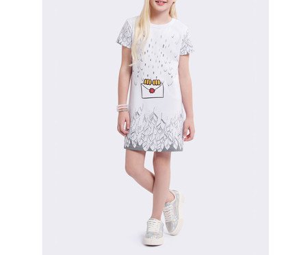 Camisola Manga Curta com Tapa Olho Edwiges Branco | Westwing