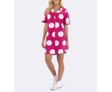 Camisola Manga Curta Americana Pink Tokyo Fucsia | Westwing
