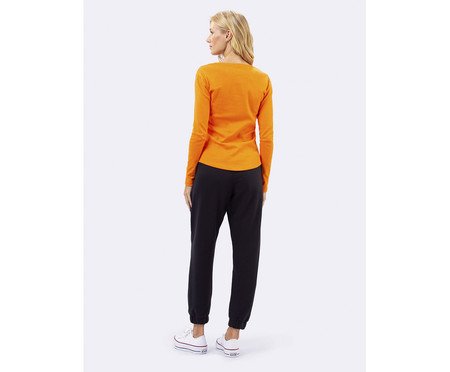 Blusa Manga Longa Feminina Laranja | Westwing