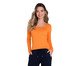 Blusa Manga Longa com Abertura Laranja, Laranja | WestwingNow