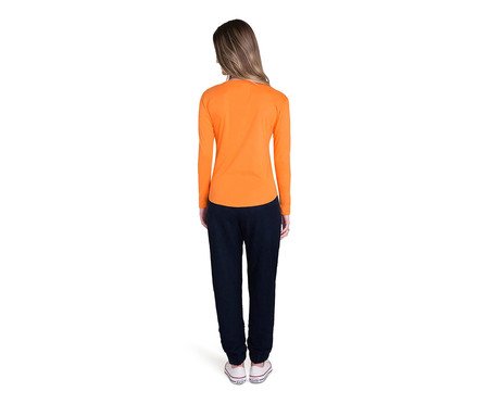 Blusa Manga Longa com Abertura Laranja | Westwing
