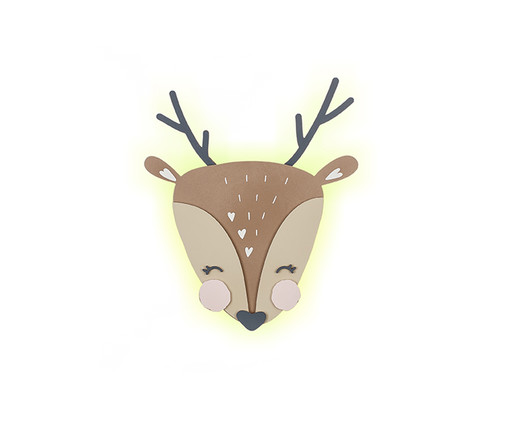 Luminária de Parede Bambi - Marrom, Rosa,Cinza | WestwingNow