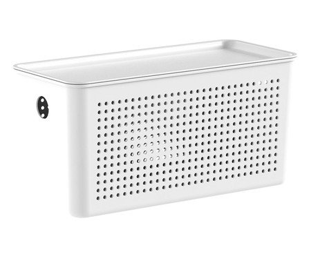 Cesto Flow com Tampa II - Branco Fechado | Westwing
