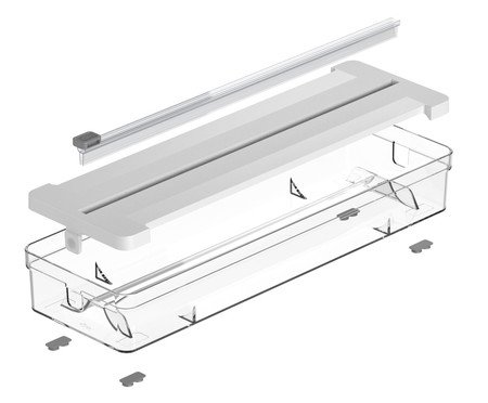 Organizador de Rolos Duplo Clear - Branco Fechado | Westwing