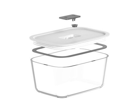 Pote de Vidro Hermético Fresh Lock Grande - Branco Fechado | Westwing
