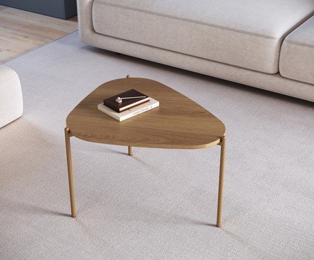 Mesa de Centro Orgânica Hanover e Dourado | Westwing