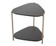 Mesa Lateral Com Prateleira Orgânica Nero e Dourado, multicolor | WestwingNow