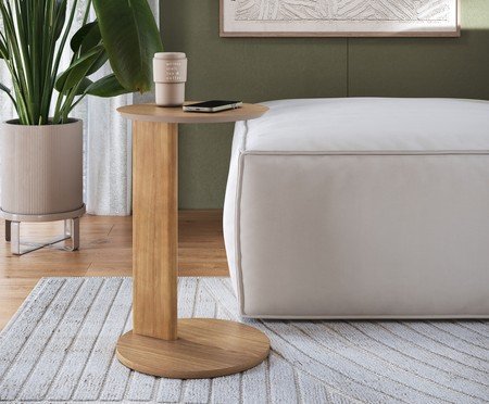 Mesa Lateral Apoio Sofá Orgânica Chanfrada Hanover | Westwing