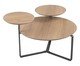 Mesa de Centro Três Tampos Chanfrada Orgânica Hanover e Preto, multicolor | WestwingNow