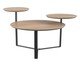 Mesa de Centro Três Tampos Chanfrada Orgânica Hanover e Preto, multicolor | WestwingNow