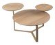 Mesa de Centro Três Tampos Chanfrada Orgânica Hanover e Dourado, multicolor | WestwingNow