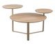 Mesa de Centro Três Tampos Chanfrada Orgânica Hanover e Dourado, multicolor | WestwingNow