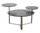 Mesa de Centro Três Tampos Chanfrada Orgânica Nero e Dourado, multicolor | WestwingNow