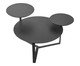 Mesa de Centro Três Tampos Chanfrada Orgânica Nero e Preto, multicolor | WestwingNow