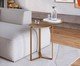 Mesa de Centro Dois Tampos Chanfrada Orgânica Hanover e Dourado, multicolor | WestwingNow