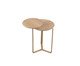 Mesa de Centro Dois Tampos Chanfrada Orgânica Hanover e Dourado, multicolor | WestwingNow