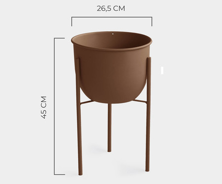 Suporte Com Cachepot Tote G Marrom | WestwingNow