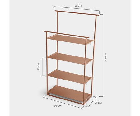 Estante Organizadora e Sapateira Nuk Terracota | Westwing