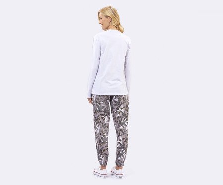 Pijama Manga Longa com Calça Jogger Relax | Westwing