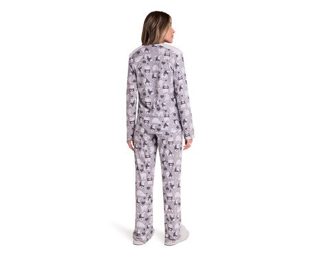 Pijama Manga Longa Dreams Happen Mescla | Westwing