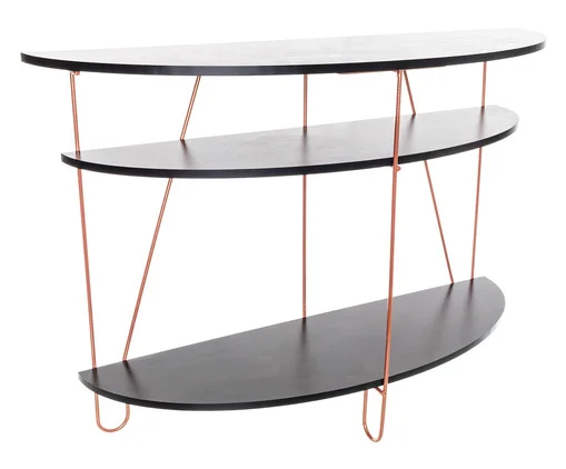 Aparador de Madeira Leonardo - Acobreado e Preto, Preto, Cobre | WestwingNow