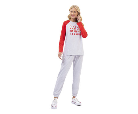 Pijama Manga Longa com Calça Jogger Baseball League | WestwingNow