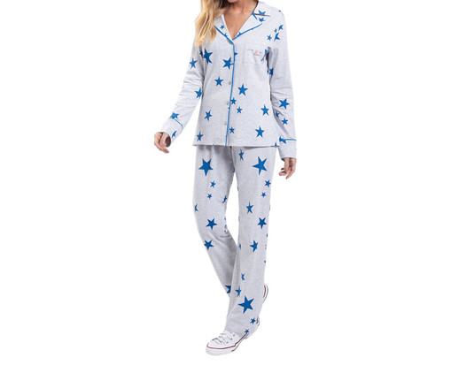 Pijama Manga Longa Aberto Americano Shine Like A Star, Colorido | WestwingNow