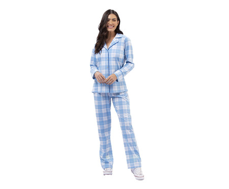 Pijama Manga Longa Americano Bluesky