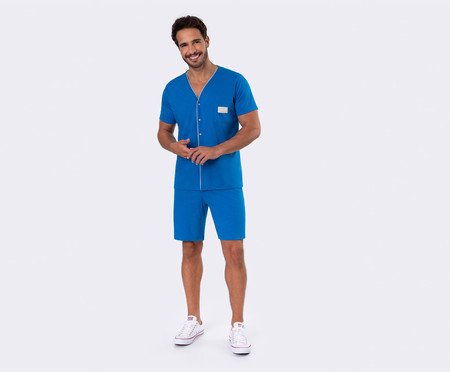 Pijama Manga Curta Masculino Americano Sky | Westwing