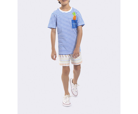 Pijama Manga Curta Masculino Infantil Dreams Come True Branco | WestwingNow