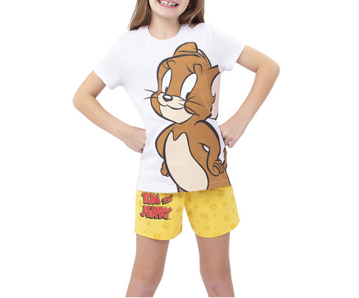 Pijama Manga Curta Infantil Sabor Queijo Tom And Jerry, Colorido | WestwingNow