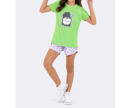 Pijama Manga Curta Infantil Strange And Unusual Verde | WestwingNow