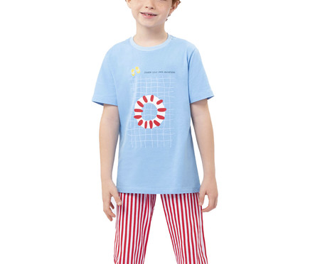 Pijama Manga Curta com Calça Jogger Masculino Infantil Miami Beach | WestwingNow