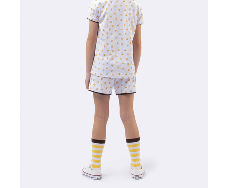 Pijama Manga Curta Infantil Coffee Combo Energia Amarelo | WestwingNow