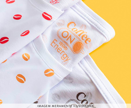 Pijama Manga Curta Infantil Coffee Combo Energia Vermelho Branco | WestwingNow