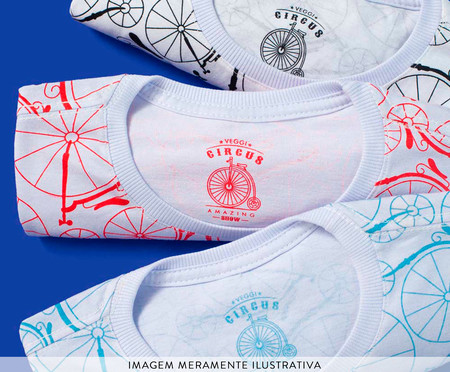 Pijama Manga Curta Infantil Bike Azul Branco | WestwingNow