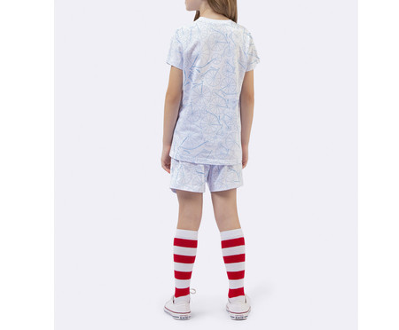 Pijama Manga Curta Infantil Bike Azul Branco | WestwingNow