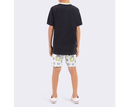 Pijama Manga Curta Infantil Masculino Beetlejuice 3X Preto | Westwing