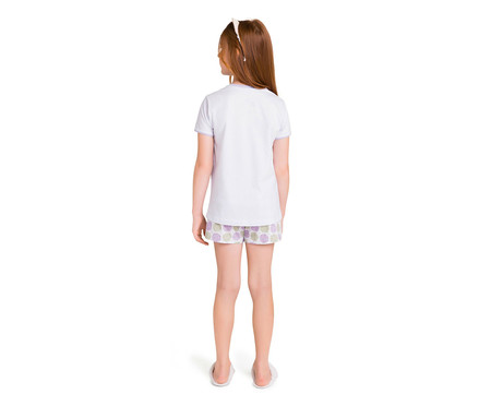 Pijama Manga Curta Infantil Inspire Branco | WestwingNow