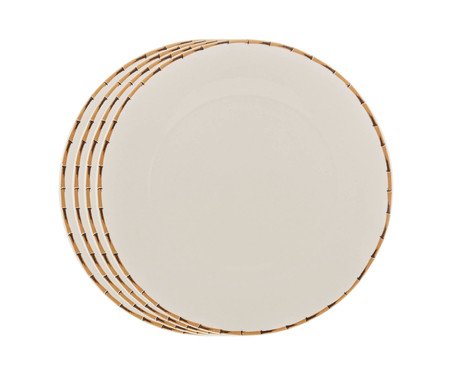 Jogo de Pratos Raso Bambu IV | Westwing