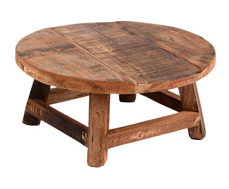 Banqueta Pequena em Madeira Lowe